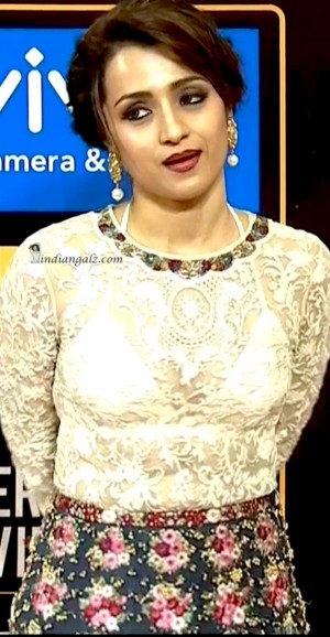 Trisha Krishnan Hot sexy transparent white dress 6 (1)